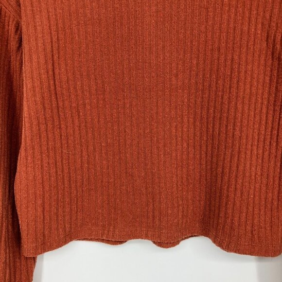 Aritzia Wilfred Free  Pumpkin Brown Orange Rudko Longsleeve Crew Neck size XXS - Picture 10 of 13